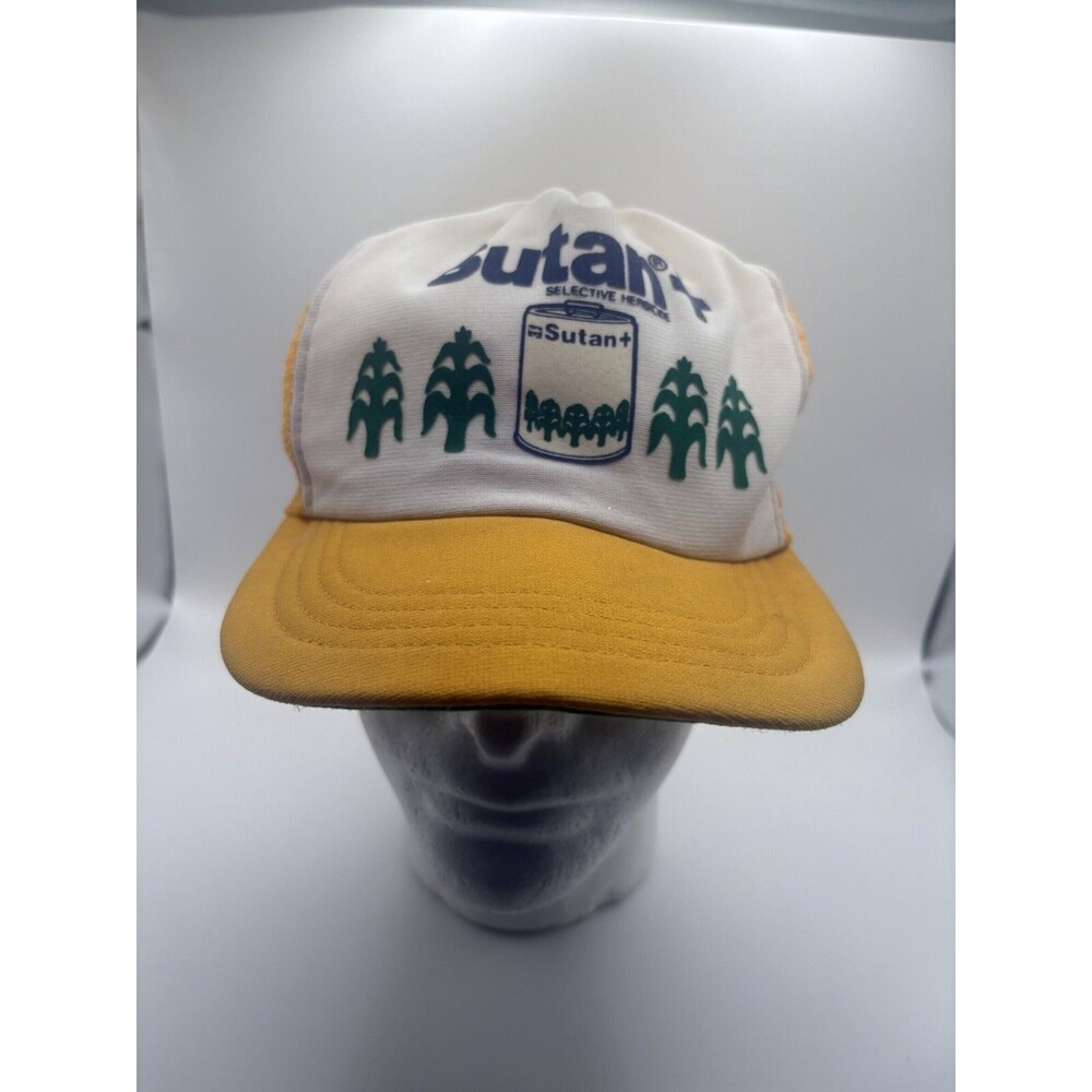 Vintage Sutan Herbicide Farm Ag Seed Retro Snapback Mesh Trucker Hat Cap